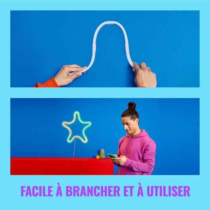 Ruban néon Wiz 3 m Blanc