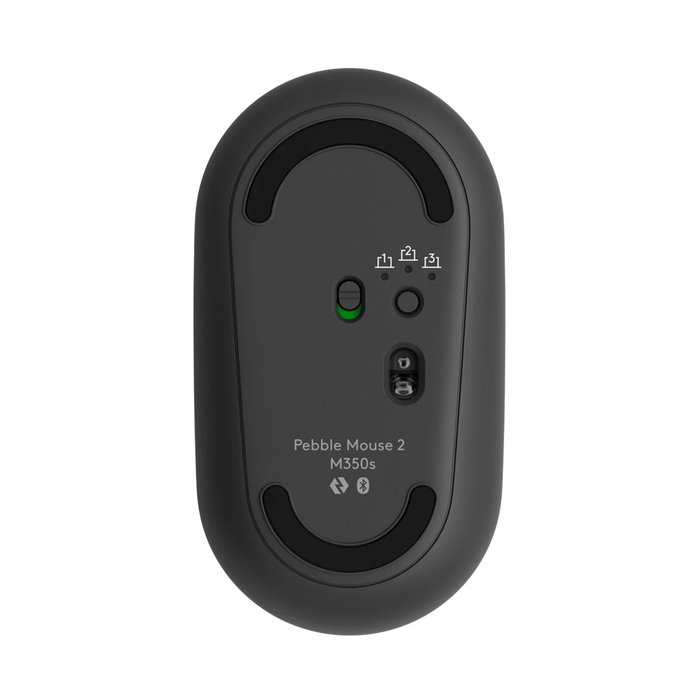 Logitech Pebble Mouse 2 M350s Souris sans fil Bluetooth silencieuse Noire