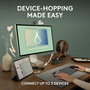 Logitech M350s Pebble Mouse 2 - Souris Bluetooth Ultra-Portable Silencieuse, Design Fin et Rond, Connexion Multi-Appareils, 2 Ans Autonomie