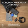 Logitech M350s Pebble Mouse 2 - Souris Bluetooth Ultra-Portable Silencieuse, Design Fin et Rond, Connexion Multi-Appareils, 2 Ans Autonomie