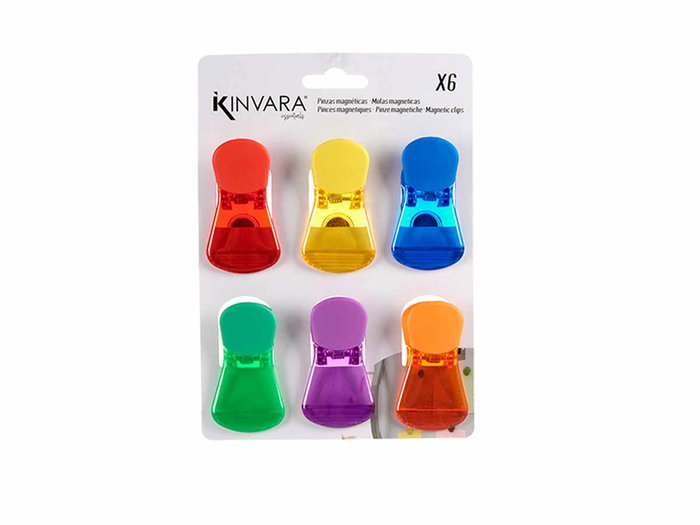 KINVARA Lot de 24 Pinces Clips Magnétiques Assorties