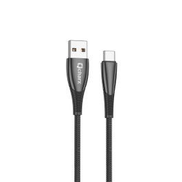 Qcharx international Berlin Câble USB-A vers Type-C 3A - 1m - Zinc Noir