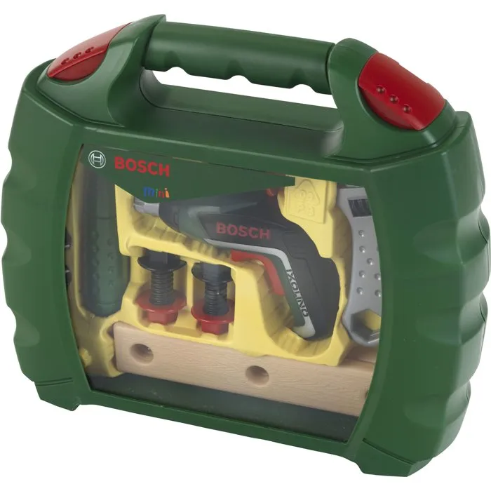 KLEIN - Mallette d'outils Bosch avec visseuse électronique Ixolino II, marteau, clé à molette, tournevis et accessoires