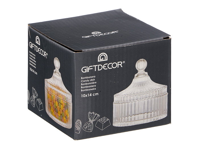 Giftdecor Bomboniera en verre transparent 10x14 cm (Set de 24)