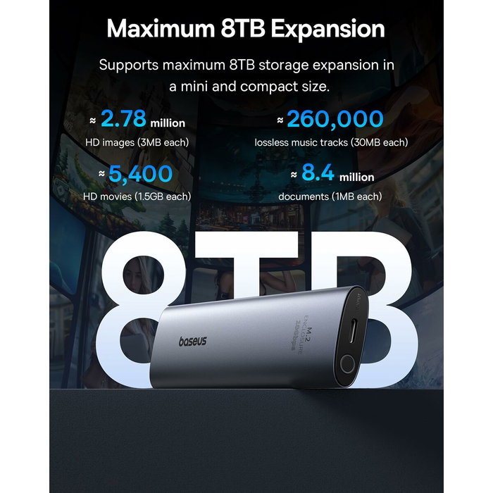 Boîtier Externe Baseus B00760600811-01 Gris