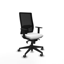 PIQUERAS Y CRESPO Chaise de bureau Horna, mécanisme Sincro, blanc/noir