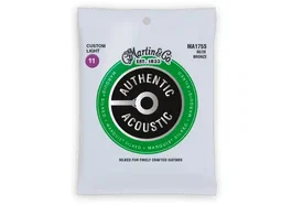MARTIN Jeu de cordes acoustique Authentic Silked Bronze 80/20 Custom Light 11-52