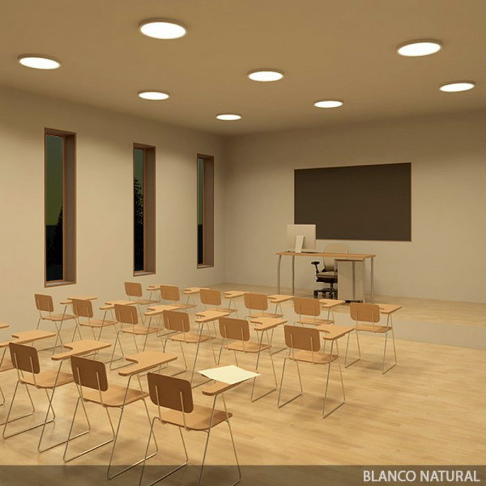 Plafonnier LED circulaire 36 W, 3 600 lm, 6 000 K, Blanc Froid