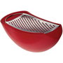 Alessi AARU01 R Rallador à fromage et récipient de service Parménide en résine rouge - Design Alejandro Ruiz