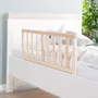 Roba Barrière de Lit 90 cm en Bois Naturel - Protection Anti-Chute pour Enfant de 18 Mois à 5 Ans - Montage Facile (H 38 x L 87,5 x P 38 cm)