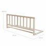 Roba Barrière de Lit 90 cm Marron en Bois Naturel