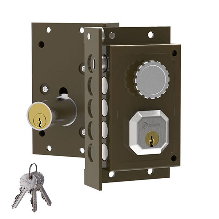 Serrure en applique Dorcas C91I Marron Gauche Poignée Serrure en applique Dorcas C91I Marron Gauche Poignée