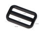 Innspiro Boucle Coulissante Rectangulaire en Plastique Noir 38 mm (Lot de 5)