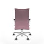 Piqueras Y Crespo Chaise Albacete Confidente Rose avec Mécanisme Synchrone et Base Blanche
