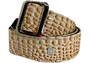 GETM Aussie Gator Western Cream Sangle Guitare/Basse en similicuir et nylon Longueur réglable 165 cm