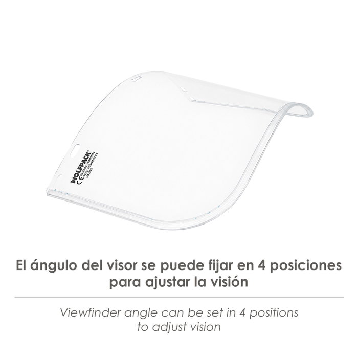 WOLFPACK LINEA PROFESIONAL Protecteur Facial de Rechange en Polycarbonate Transparent WOLFPACK LINEA PROFESIONAL Protecteur Facial de Rechange en Polycarbonate Transparent