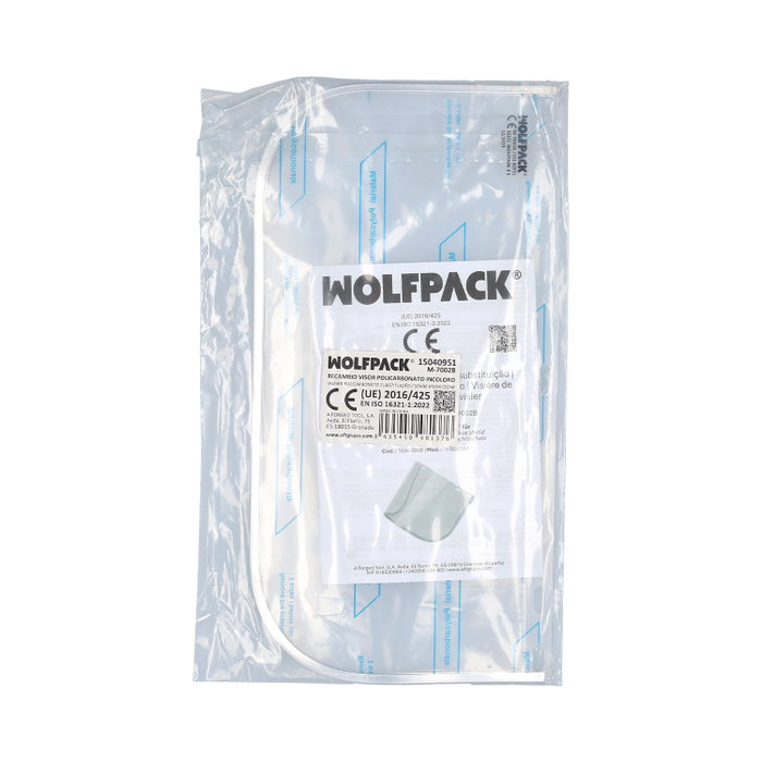 WOLFPACK LINEA PROFESIONAL Protecteur Facial de Rechange en Polycarbonate Transparent WOLFPACK LINEA PROFESIONAL Protecteur Facial de Rechange en Polycarbonate Transparent