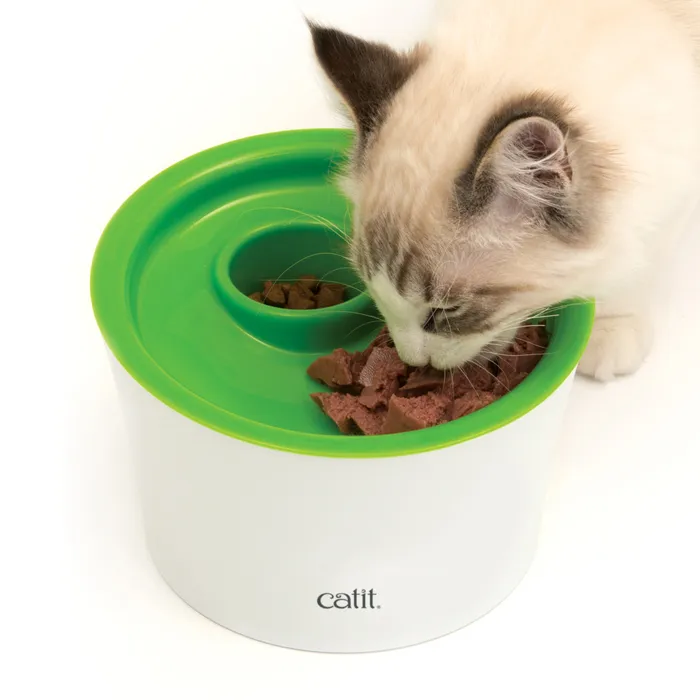 Catit Senses 2.0 Distributeur de Nourriture pour Chat 2.5 Litres, pour Intérieur, Plastique Haute Qualité