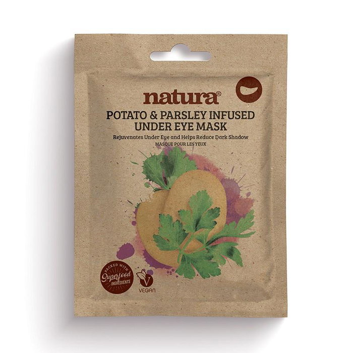 Natura Masque Infusé à la Patate et au Persil pour le Contour des Yeux, Réduit les Cernes et les Puffiness, Lot de 3 x 3,5 g Natura Masque Infusé à la Patate et au Persil pour le Contour des Yeux, Réduit les Cernes et les Puffiness, Lot de 3 x 3,5 g