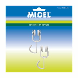 Micel Poleas cortina modèle tld18, acier blanc, 2 pièces