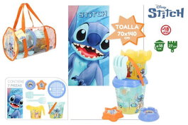 Color Baby Set de Plage Stitch avec Sac à Dos Seau et Serviette