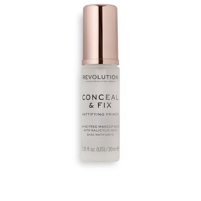 Revolution Make Up CONCEAL & FIX Base Matifiante, Maquillage Longue Tenue avec Acide Salicylique, 30 ml Revolution Make Up CONCEAL & FIX Base Matifiante, Maquillage Longue Tenue avec Acide Salicylique, 30 ml