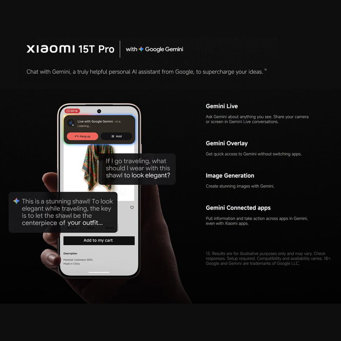 Smartphone Xiaomi 15T Pro 5G 6,83" Octa Core Mediatek Dimensity 9400+ 12 GB RAM 512 GB Or