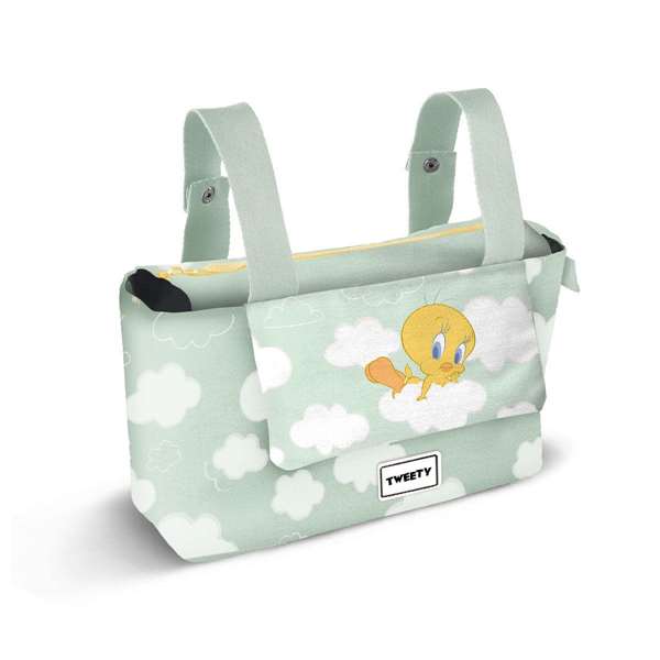 Karactermania - Sac organisateur pour poussette bébé, imperméable, 39 x 12 x 24 cm - Modèle Tweety Clouds Karactermania - Sac organisateur pour poussette bébé, imperméable, 39 x 12 x 24 cm - Modèle Tweety Clouds