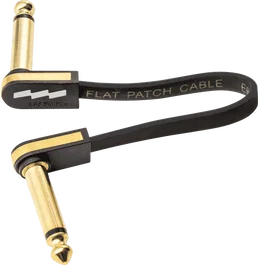 EBS PCF-DL10G Lot de 10 câbles jack Jack 6,35 mm mâles 10 cm Noir - Premium Gold (Set de 10)