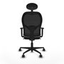 Piqueras y Crespo Chaise de Bureau avec Appui-tête Jorquera 1D036N1 Gris clair