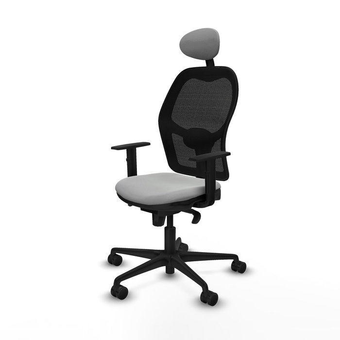 Piqueras y Crespo Chaise de Bureau avec Appui-tête Jorquera 1D036N1 Gris clair