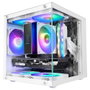 Mars Gaming MC-CUBE Boîtier MicroATX Cube Panoramique avec Vitre Trempée et Ventilateur ARGB 120mm