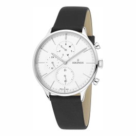 Kronos K004.105.19 - Montre Homme Quartz en Acier et Cuir