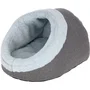 Kerbl - Igloo pour chats JANA - Niche douillette revêtue de peluche avec coussin amovible - 41 x 50 x 34 cm - Gris