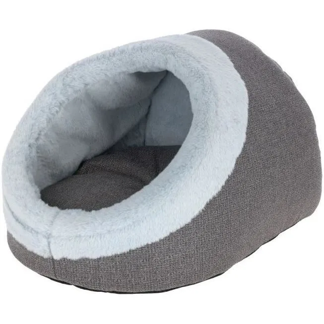 Kerbl - Igloo pour chats JANA - Niche douillette revêtue de peluche avec coussin amovible - 41 x 50 x 34 cm - Gris Kerbl - Igloo pour chats JANA - Niche douillette revêtue de peluche avec coussin amovible - 41 x 50 x 34 cm - Gris