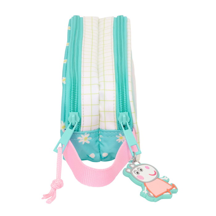 Trousse Fourre-Tout Double Peppa Pig Pretty flowers Jaune Menthe 21 x 8 x 6 cm Trousse Fourre-Tout Double Peppa Pig Pretty flowers Jaune Menthe 21 x 8 x 6 cm