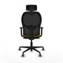 Piqueras y Crespo Chaise de Bureau avec Appui-tête 1D036G2 Jaune