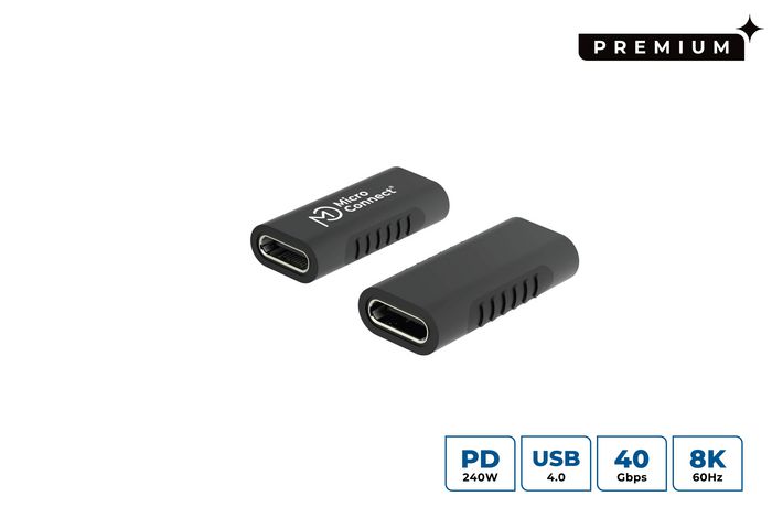 MicroConnect Adaptateur USB4 40G 240W femelle-femelle Premium MicroConnect Adaptateur USB4 40G 240W femelle-femelle Premium