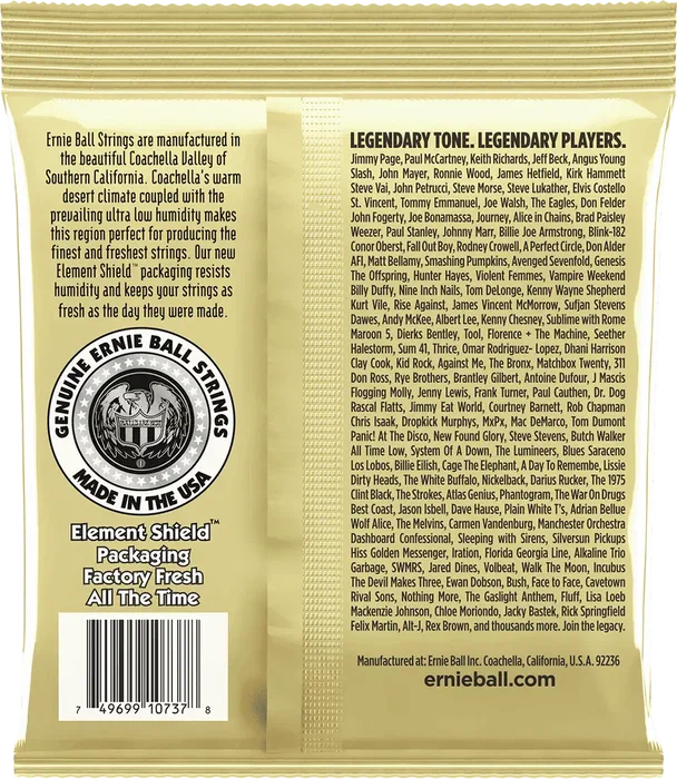 Ernie Ball Earthwood 80/20 Bronze (12 cordes) Light 10-48 – Jeu de cordes pour guitare acoustique