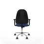 PIQUERAS Y CRESPO Chaise de bureau Algarra, bleu marine, base chromée