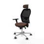 Piqueras y Crespo Chaise de Bureau Jorquera 3D086G2 Noir et Brun foncé