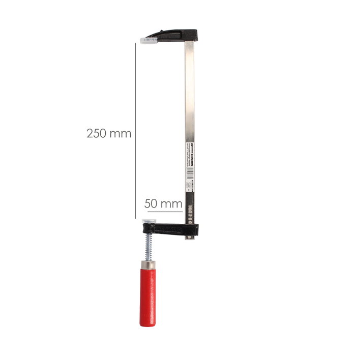 WOLFPACK LINEA PROFESIONAL Serre-joint à barre 250 x 50 mm avec poignée en bois WOLFPACK LINEA PROFESIONAL Serre-joint à barre 250 x 50 mm avec poignée en bois