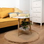Vinthera Table de chevet Moa en mélaminé et bois avec pieds en pin, 43x38x48 cm
