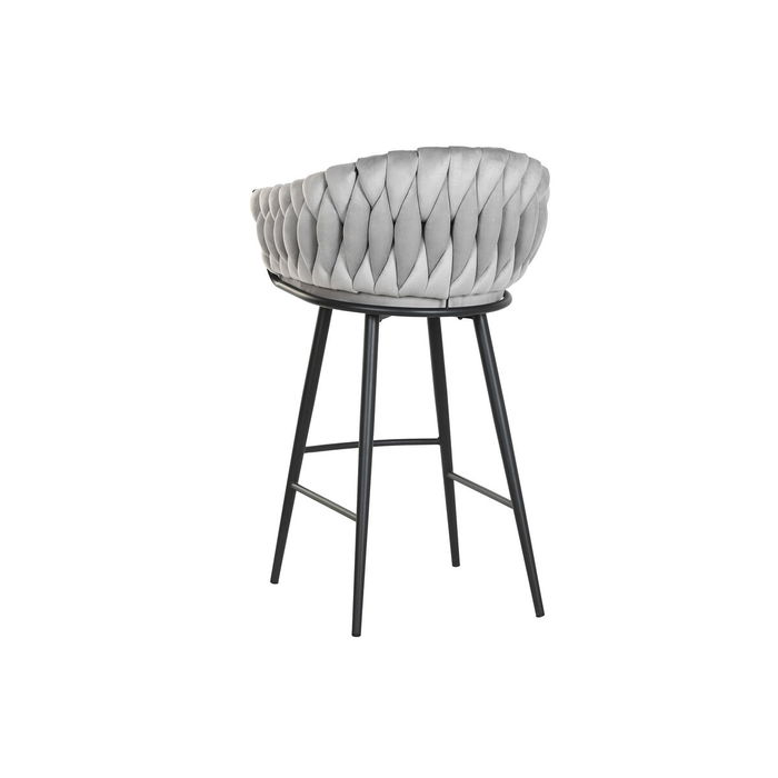 Tabouret Home ESPRIT Noir Gris Métal 58 x 53 x 101 cm