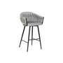 Tabouret Home ESPRIT Noir Gris Métal 58 x 53 x 101 cm