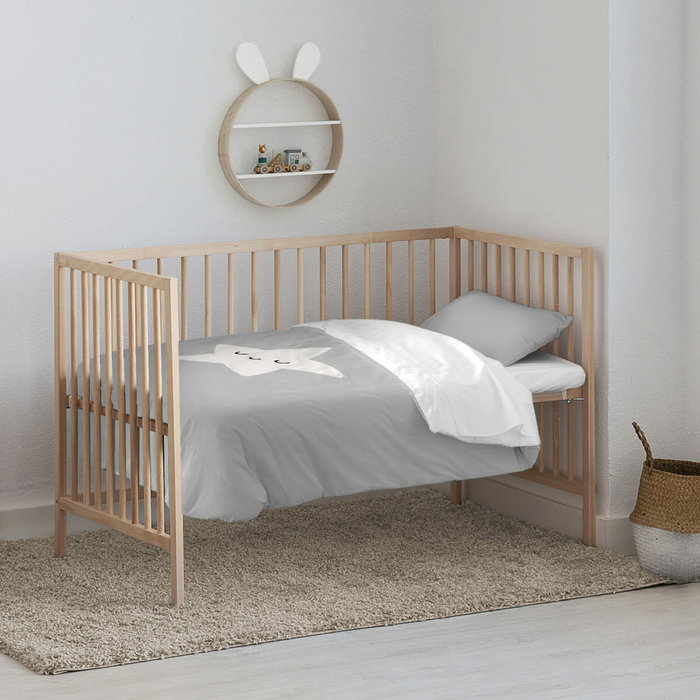 Housse de Couette Kids&Cotton Nadir Gris 115 x 145 cm