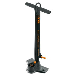 SKS Air-X-Plorer Digi 10.0 Pompe à pied avec manomètre numérique Orange/Noir