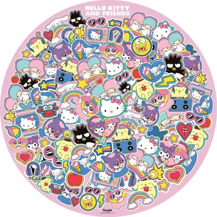 Hello Kitty - Puzzle rond 500 pièces - Un tourbillon de douceur