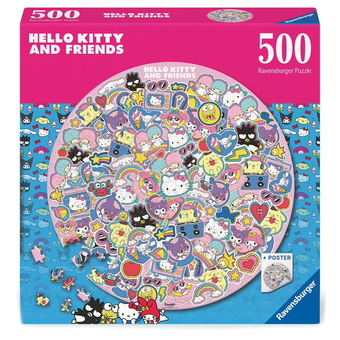 Ravensburger Puzzle rond Hello Kitty et ses amis 500 pièces