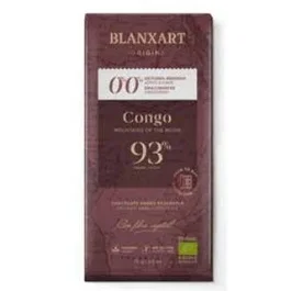 Blanxart Chocolate Noir Écologique 93% Cacao Congo 75g - Sans Sucre Ajouté, Sans Édulcorant, Végan, Sans Gluten